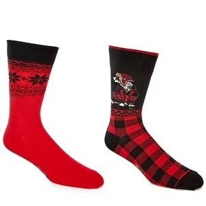 Polo Ralph Lauren Men's 2 Pack Dress Socks~SZ 10-13~RED & BLACK~NWT